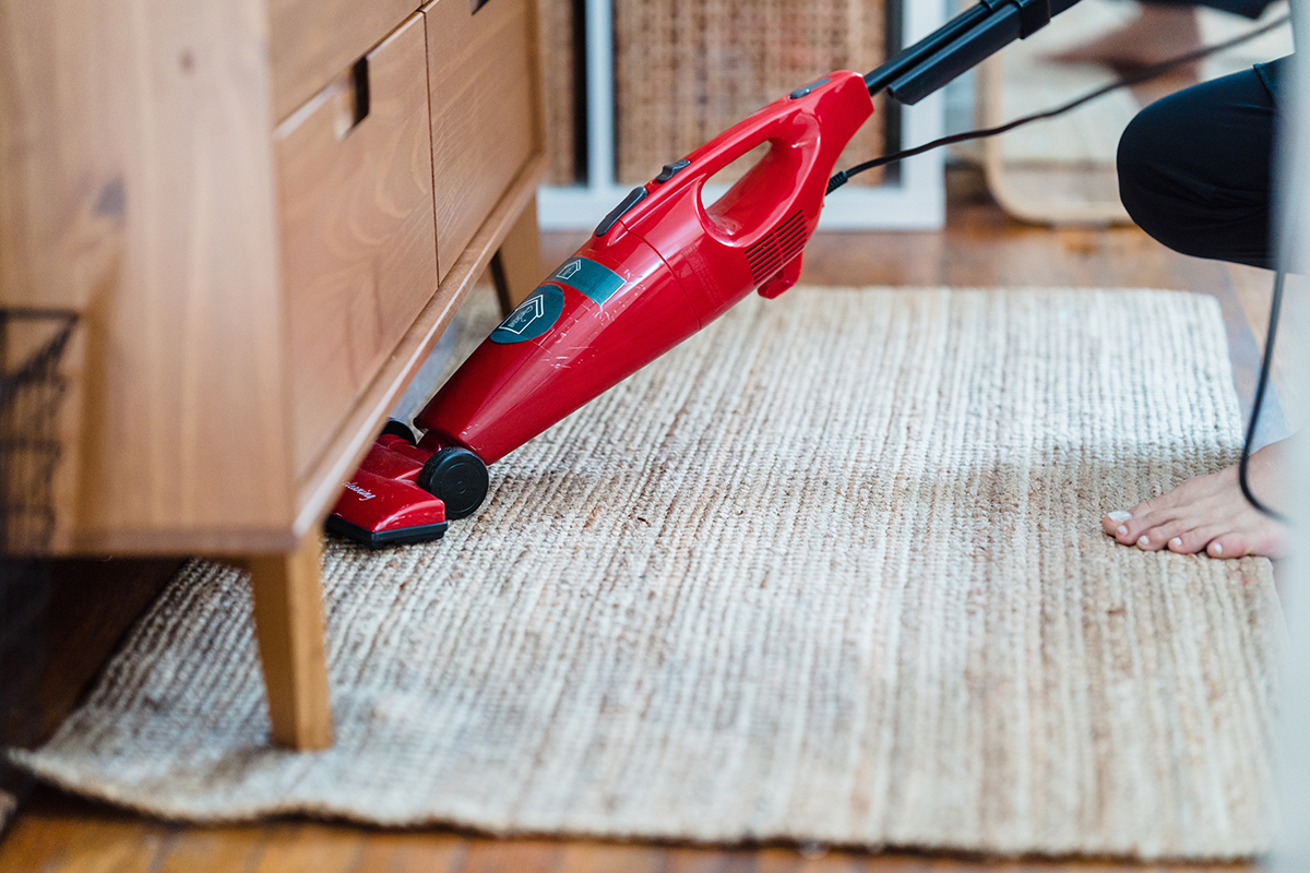 Prep by vacuuming -