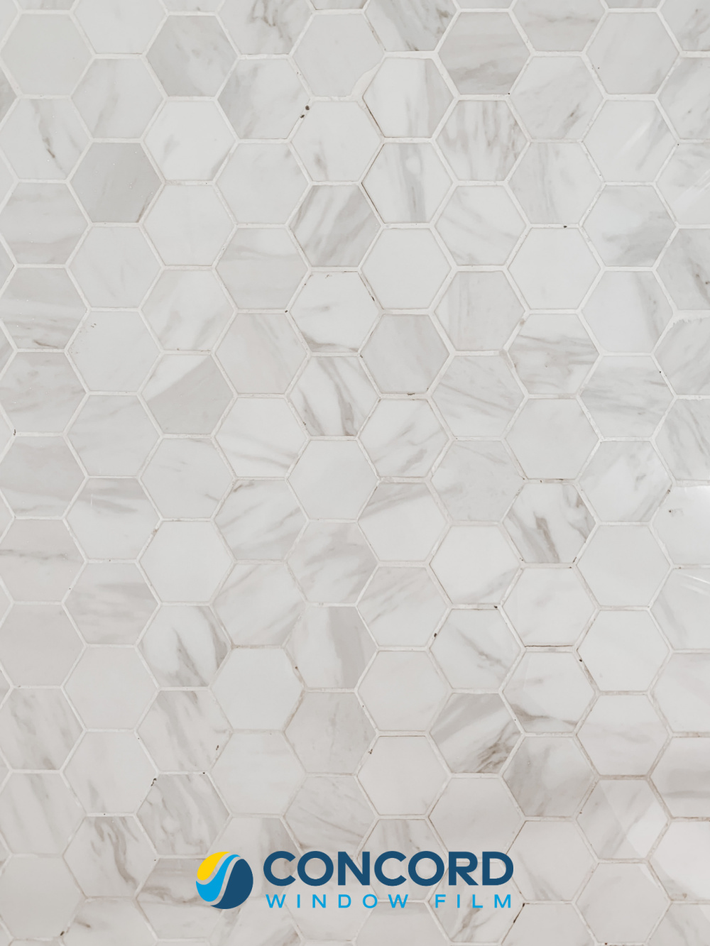 Photo of hexagonal marble tile