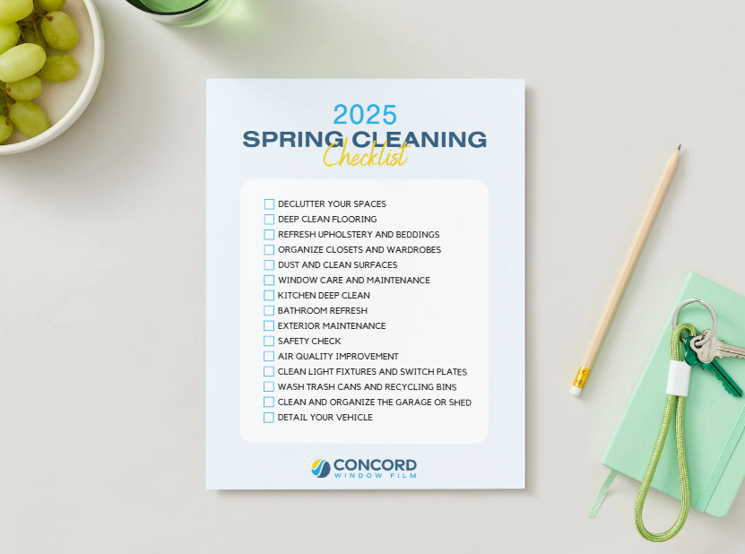 Spring Cleaning Checklist On A Table
