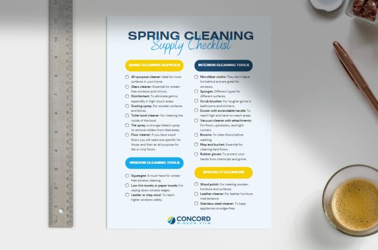 Spring Cleaning Supply Checklist - Concord Window Film