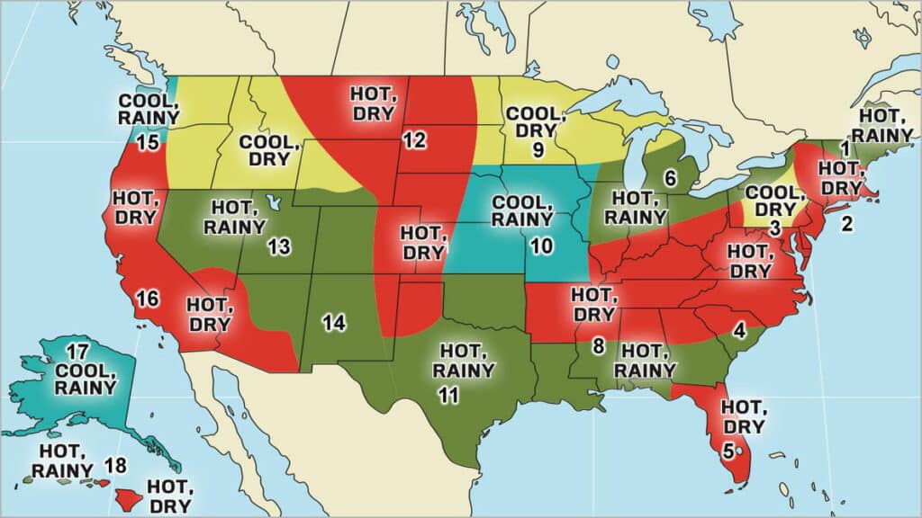 2026 Summer Weather Map From The Farmer'S Almanac For A Post Entitled Summer Electricity Prices