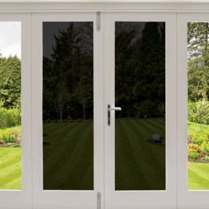 Photo Of Comfortech 05 Ceramic Patio Door Window Film Kit Installed On The Doors And On The Sidelites To Better Show The 05 Window Tint Shade