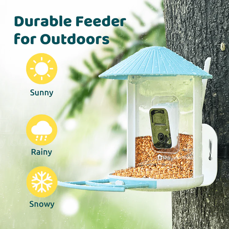 A Product Photo Of The Birdfy Bird Feeder For Concord Window Film'S 2025 Holiday Gift Guide